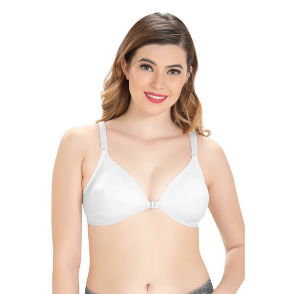 Sensitra Women's Cotton Front Open Non Padded Non-Wired Regular Bra –  Owomaniyah