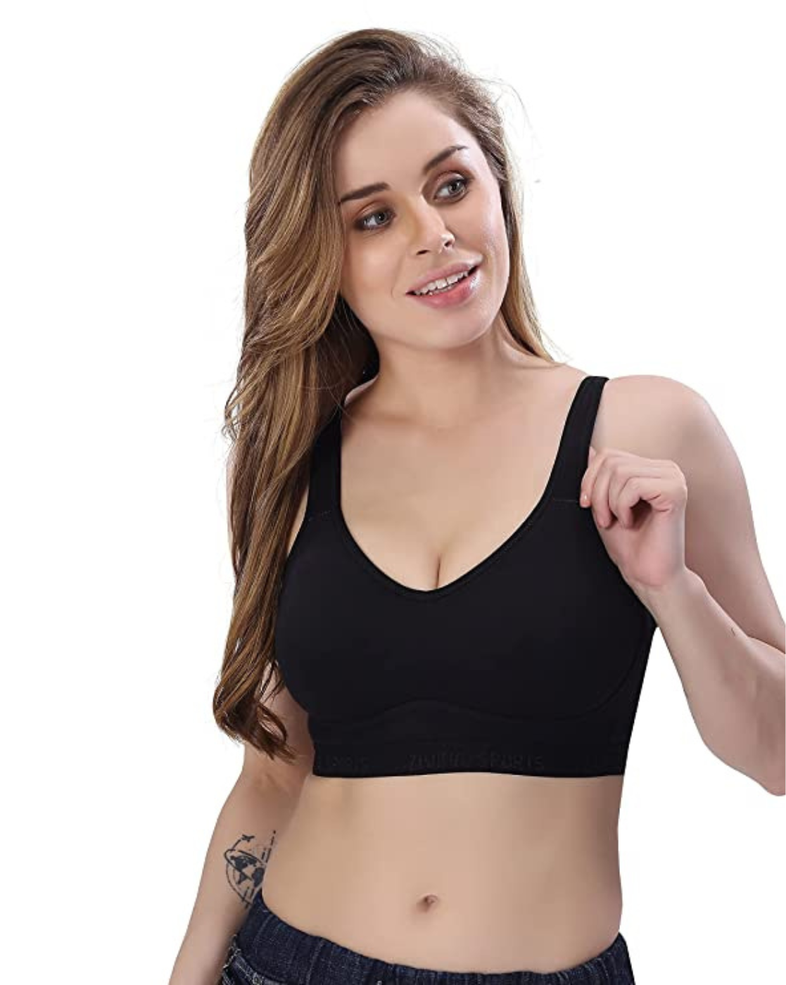 All Day Seamless Comfort – Padded Wire-Free D Cup Bra Sports Bra