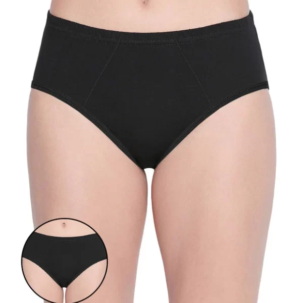 Front view of cotton period panty mid-waist leak proof design