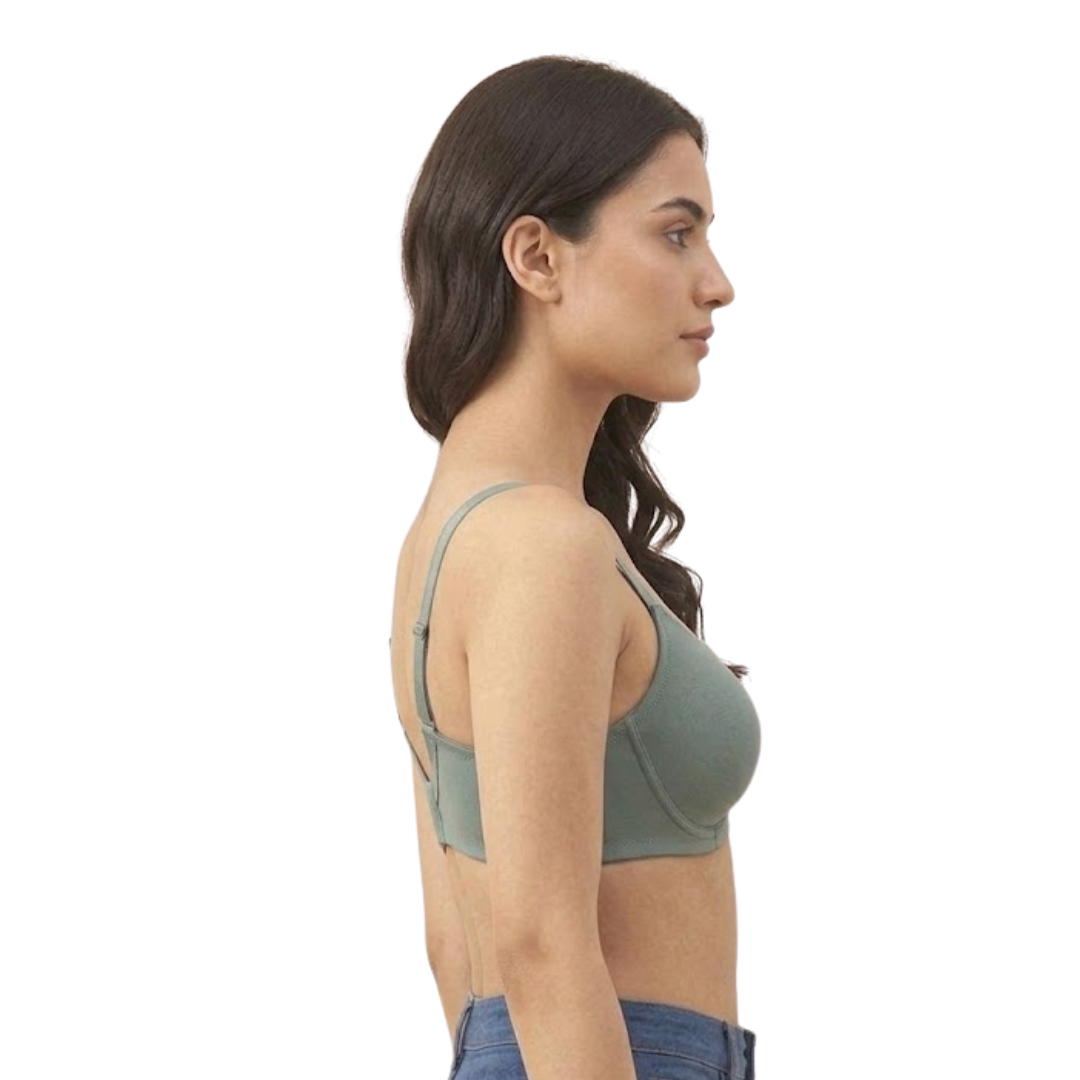 GRN 3 Slim Pad Seamless Wirefree Padded T-Shirt Bra in B Cup - Image 3