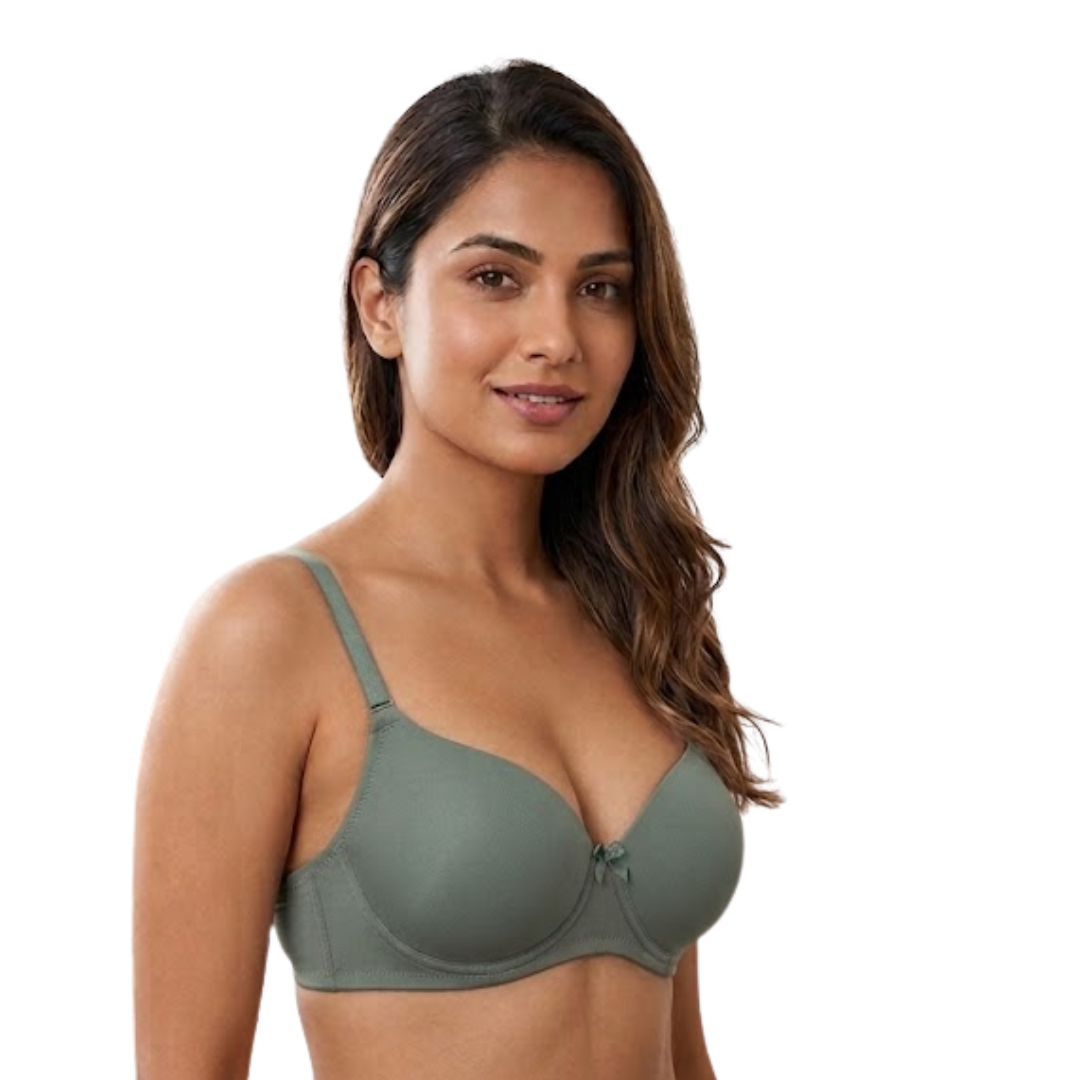 GRN 4 Slim Pad Seamless Wirefree Padded T-Shirt Bra in B Cup - Image 6